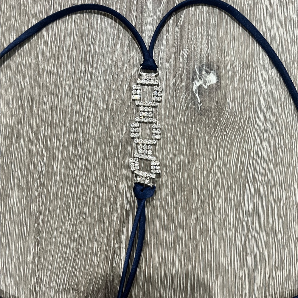 Jewel strap navy slip dress - Picture 6 of 6